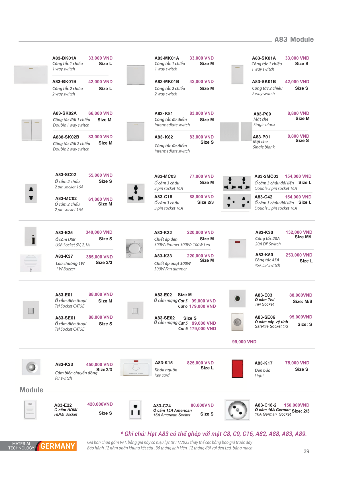 THIẾT BỊ ĐIỆN CHÂU ÂU - ART DNA