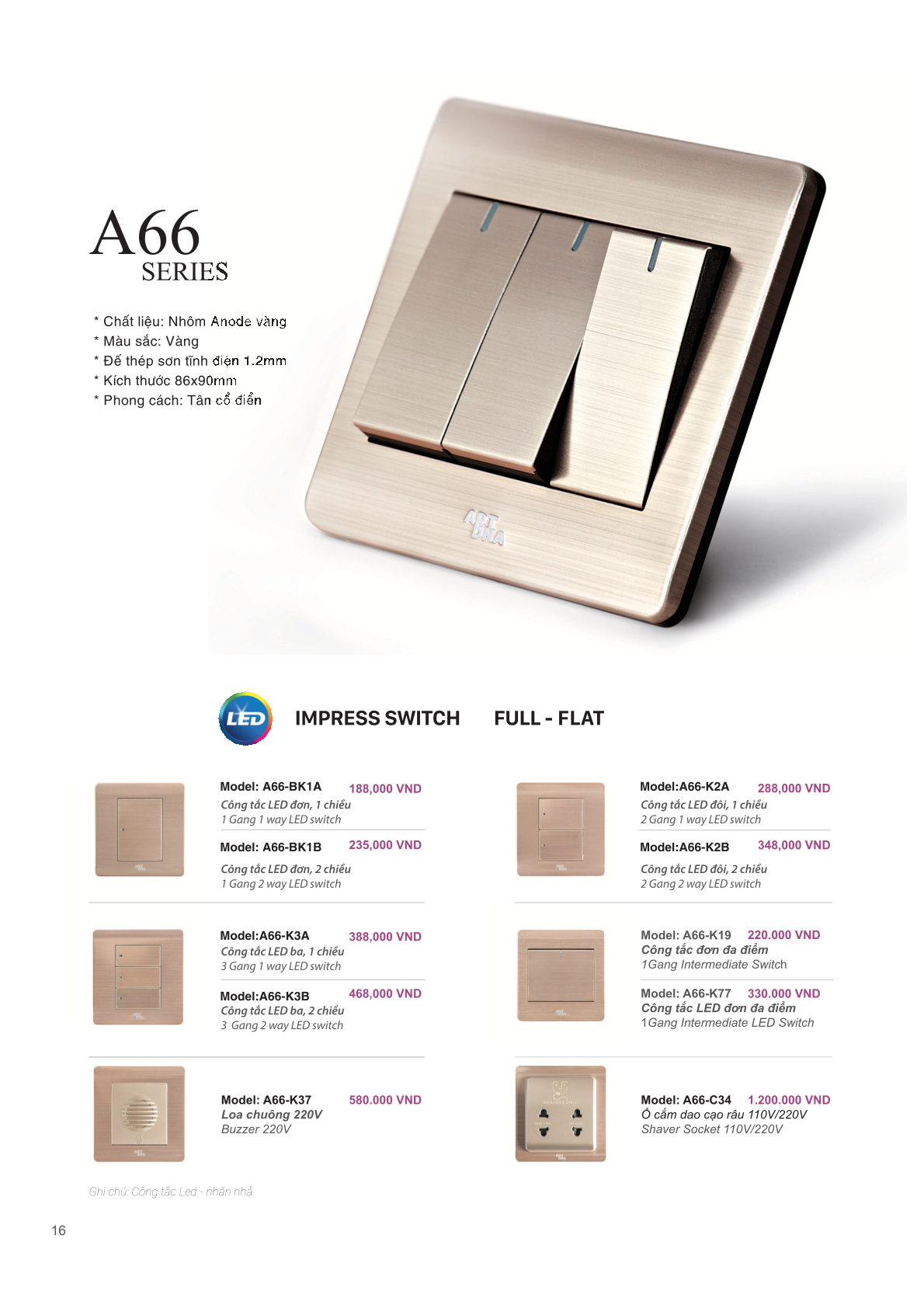 THIẾT BỊ ĐIỆN CHÂU ÂU - ART DNA