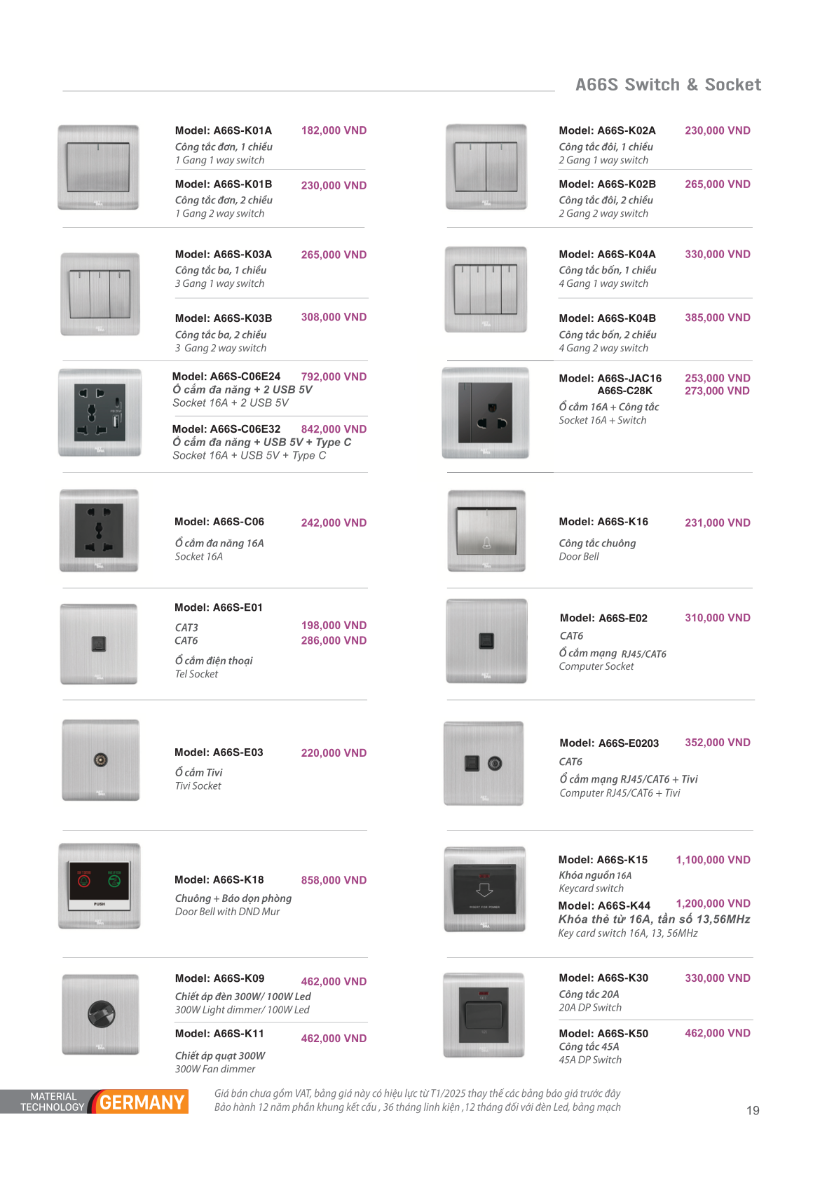 THIẾT BỊ ĐIỆN CHÂU ÂU - ART DNA