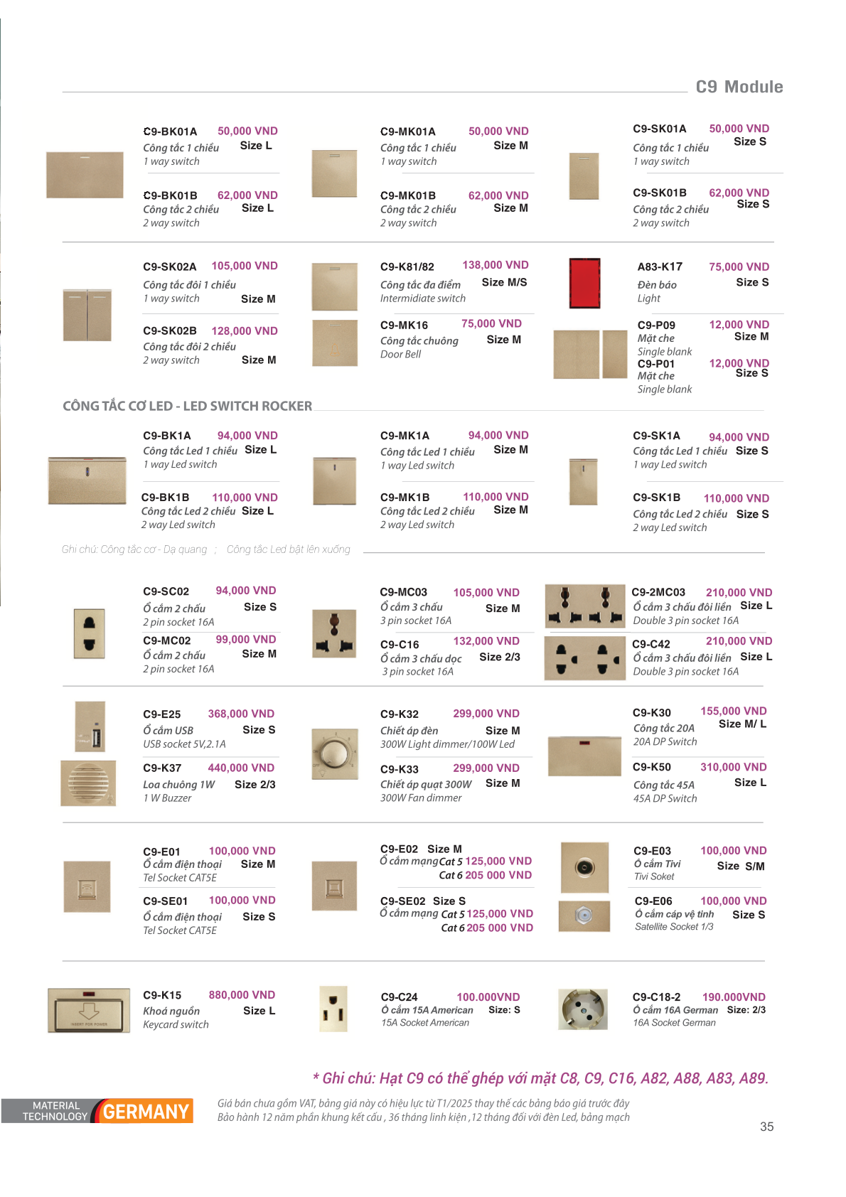 THIẾT BỊ ĐIỆN CHÂU ÂU - ART DNA