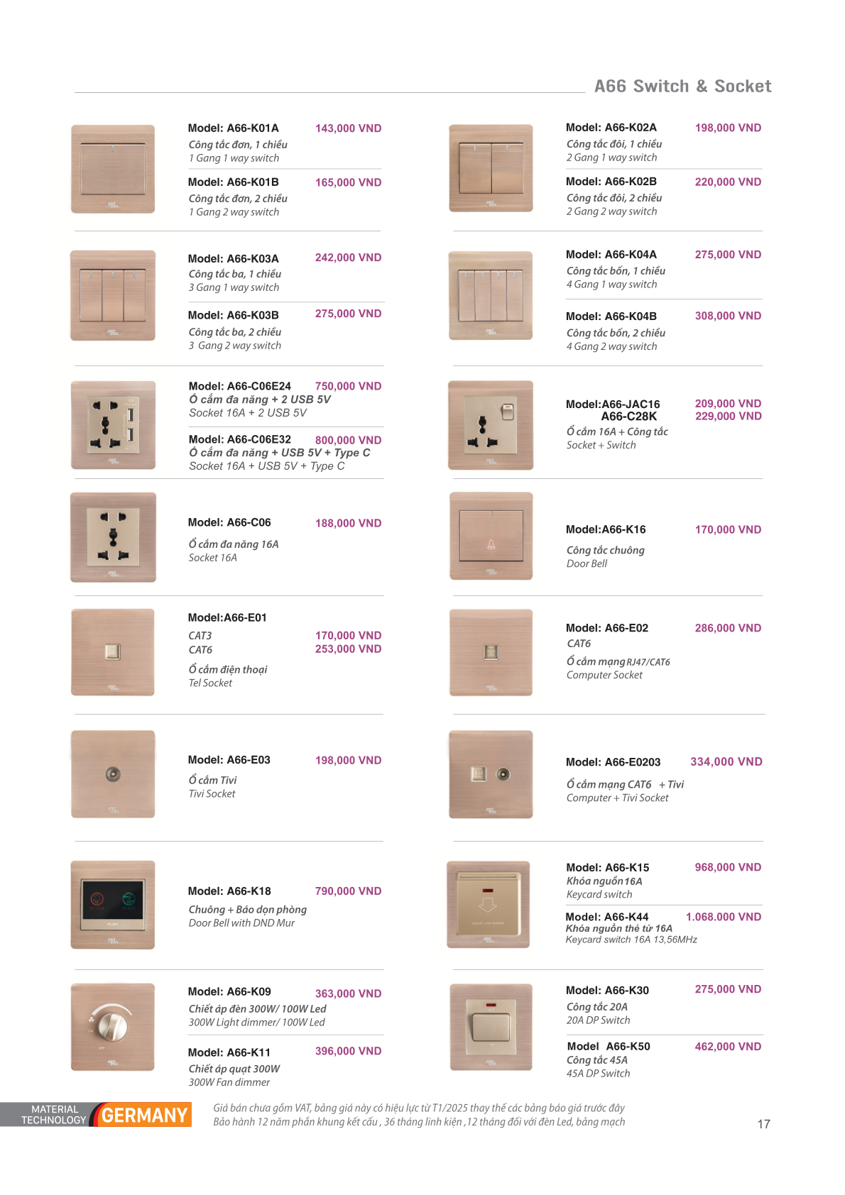 THIẾT BỊ ĐIỆN CHÂU ÂU - ART DNA