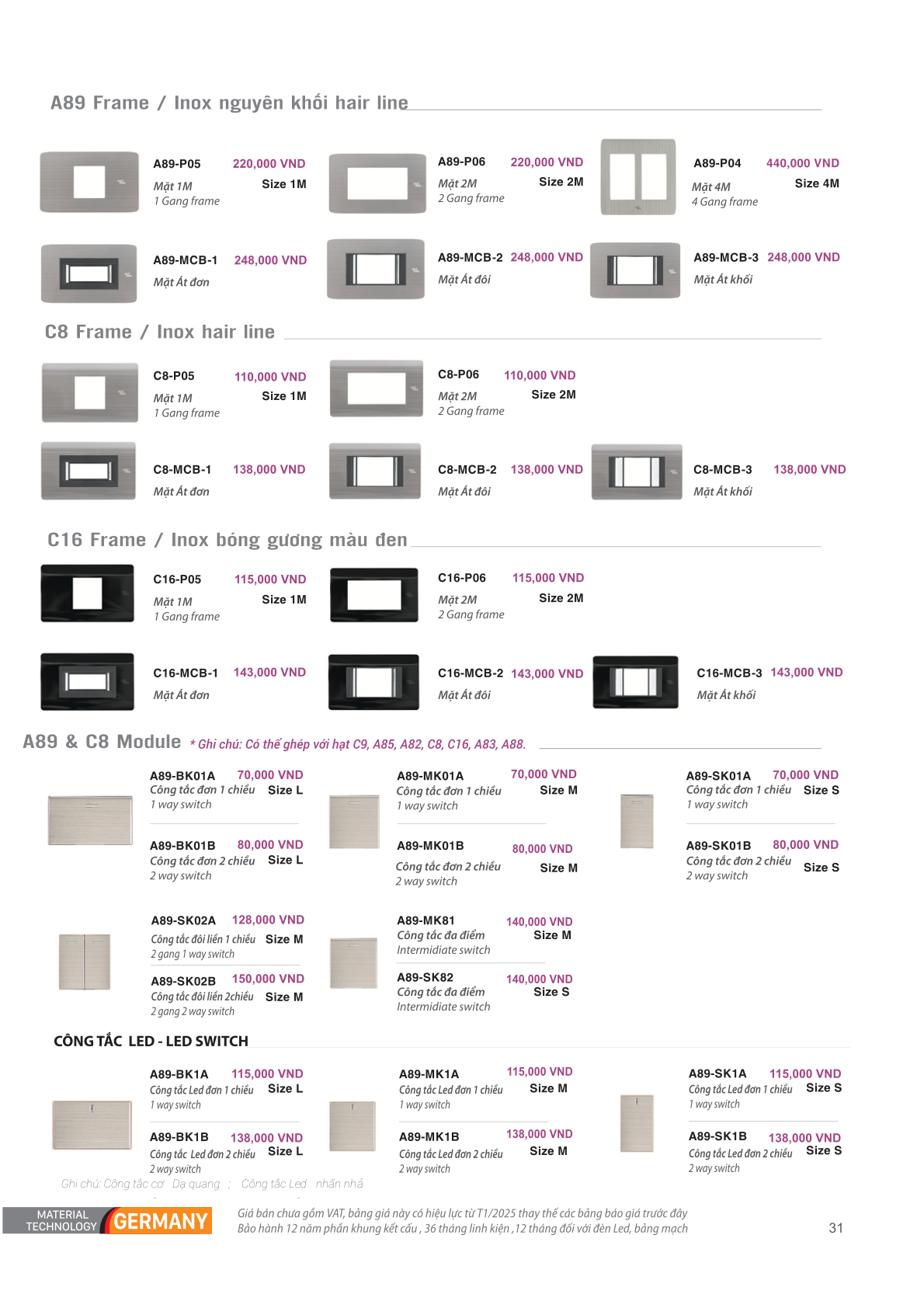 THIẾT BỊ ĐIỆN CHÂU ÂU - ART DNA