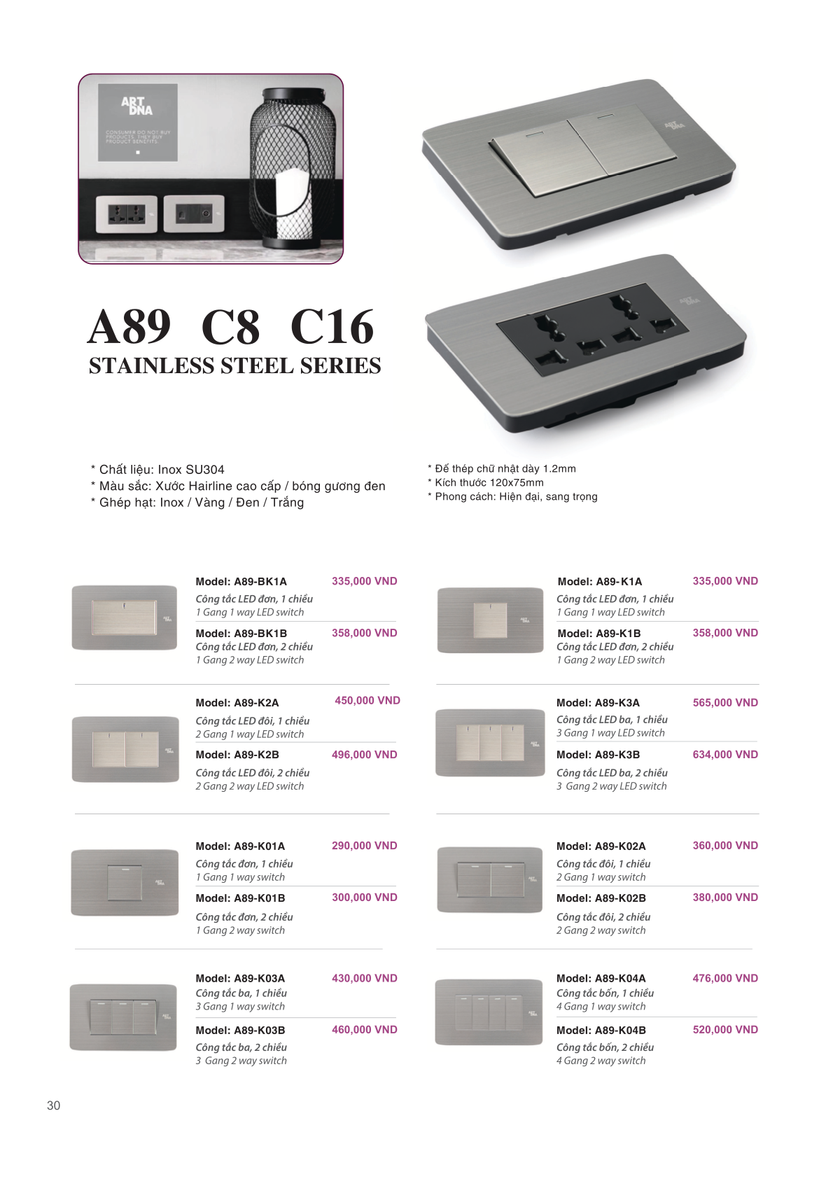 THIẾT BỊ ĐIỆN CHÂU ÂU - ART DNA