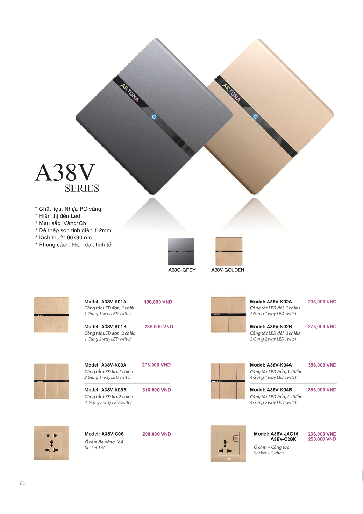 THIẾT BỊ ĐIỆN CHÂU ÂU - ART DNA