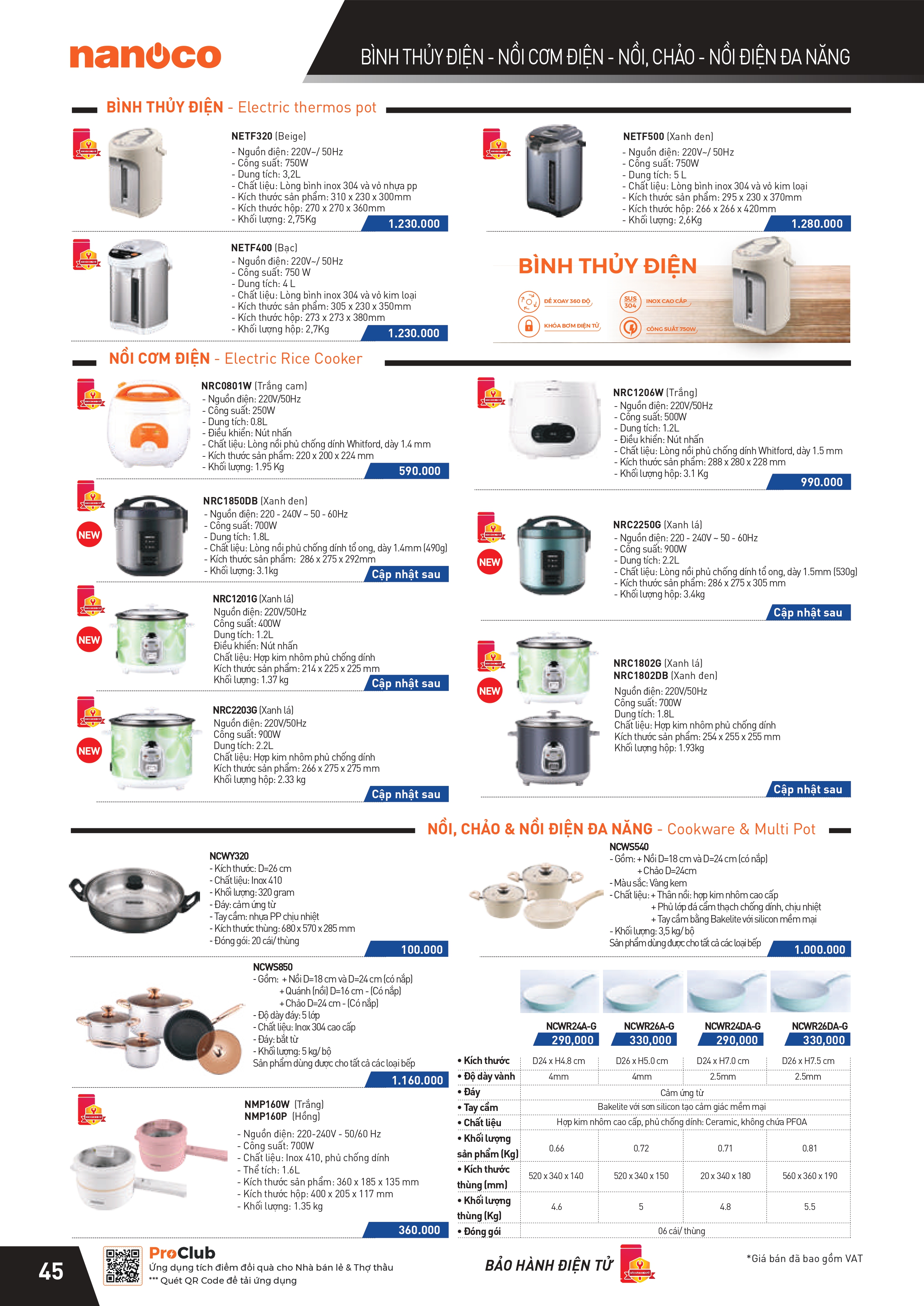 THIẾT BỊ ĐIỆN PANASONIC-NANOCO