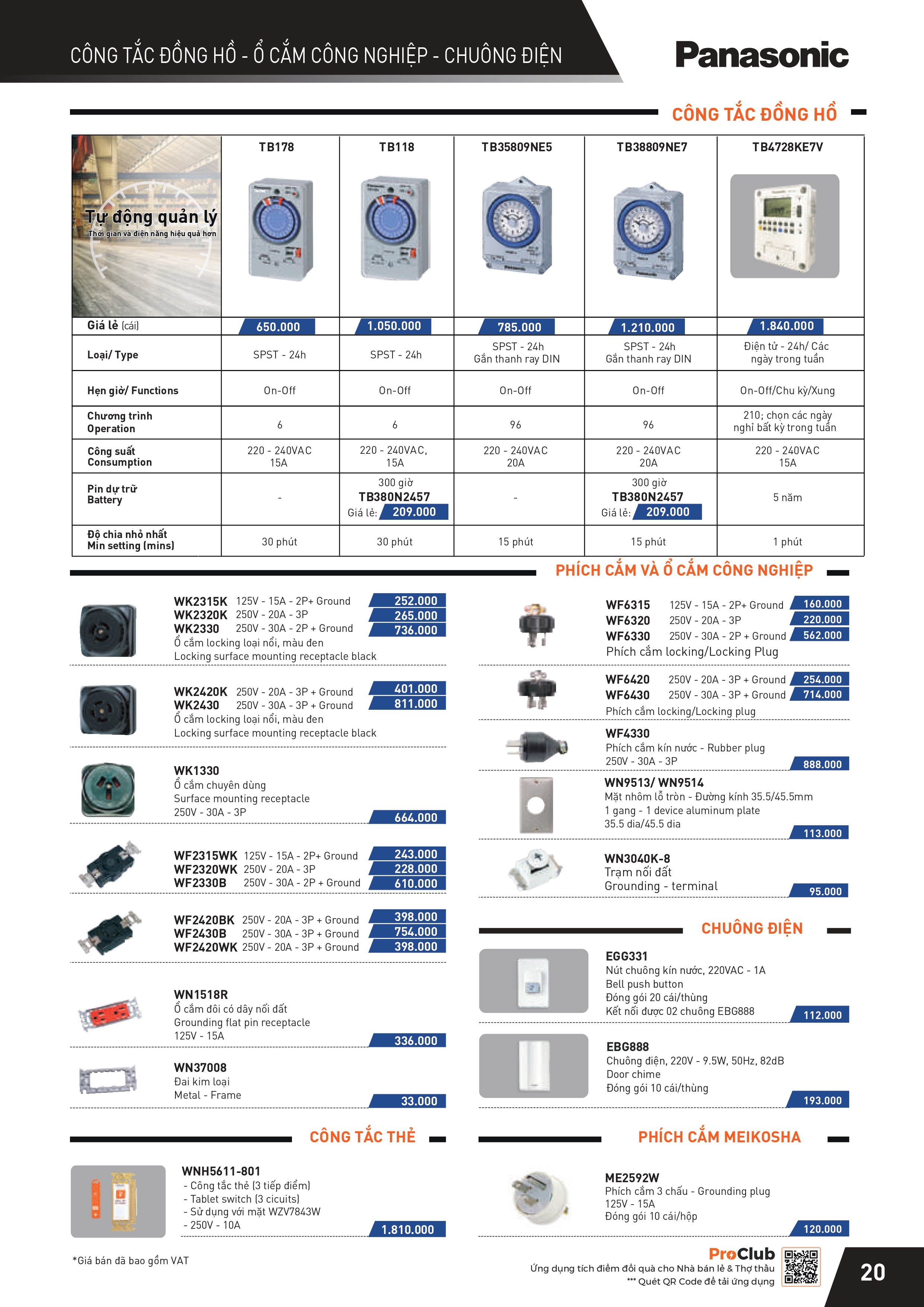 THIẾT BỊ ĐIỆN PANASONIC-NANOCO