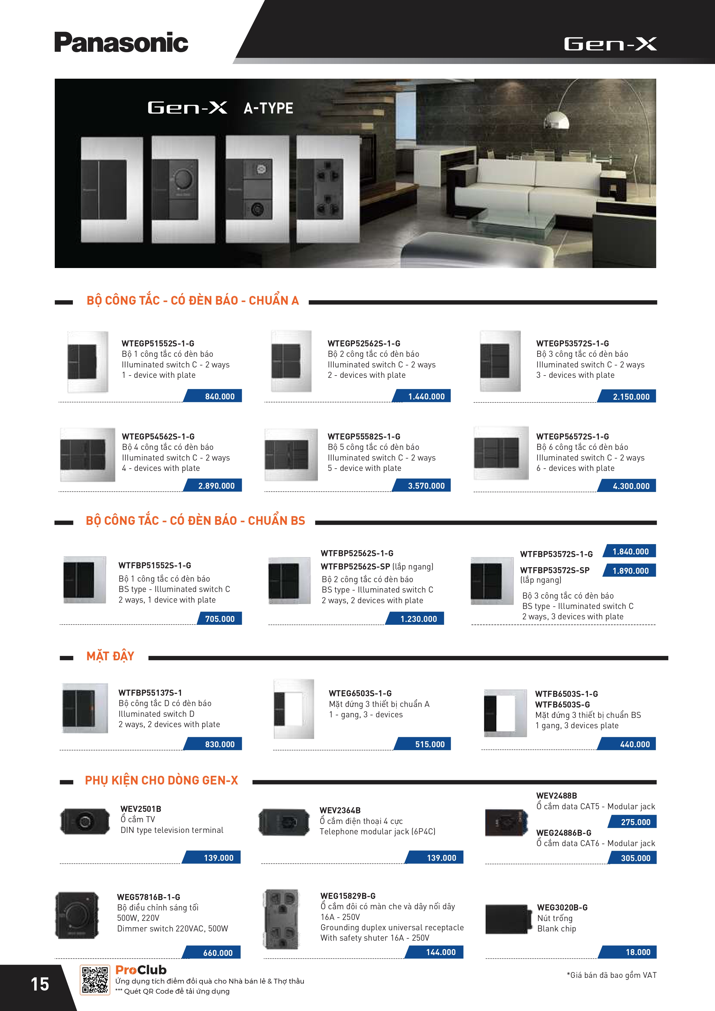 THIẾT BỊ ĐIỆN PANASONIC-NANOCO