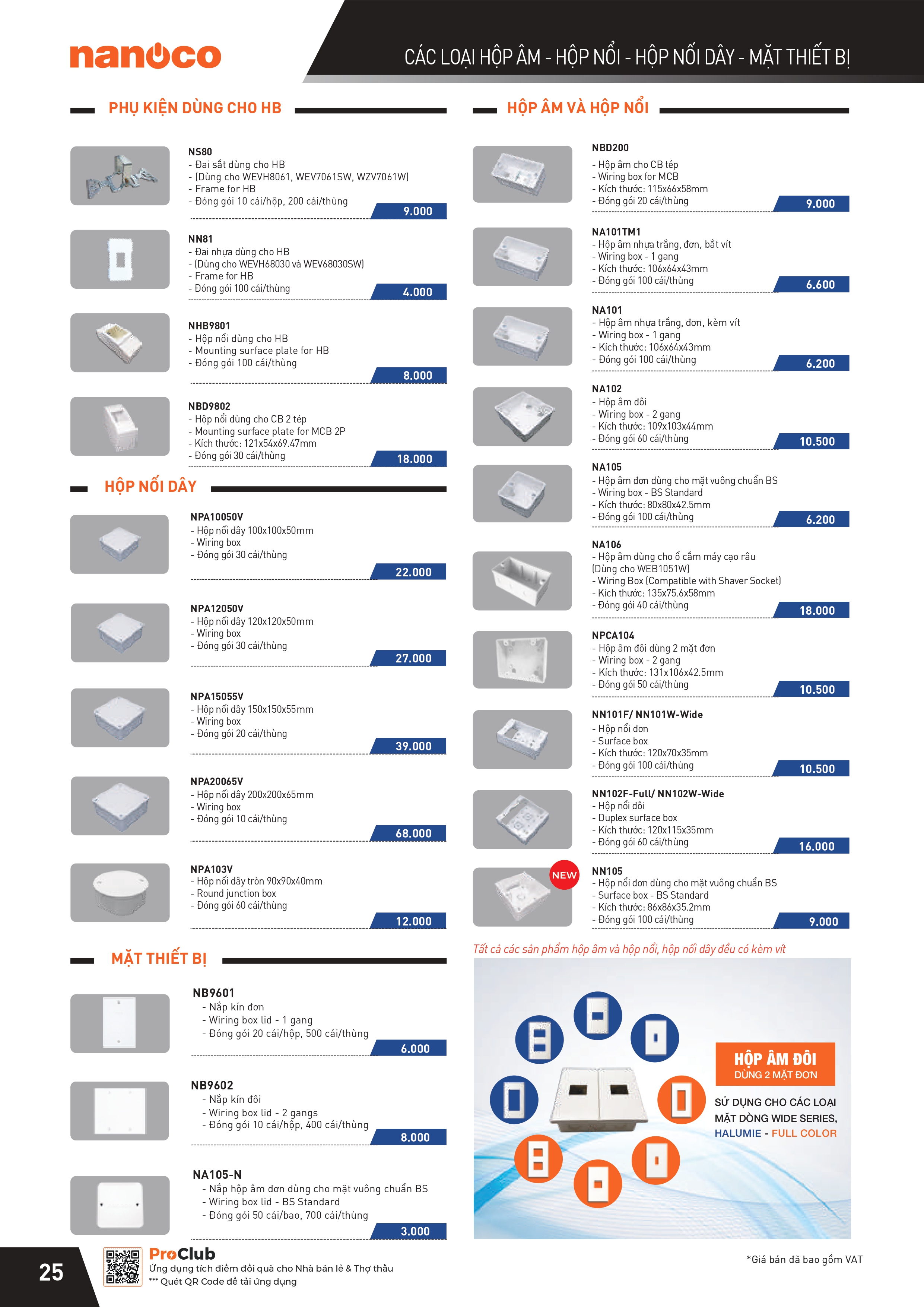 THIẾT BỊ ĐIỆN PANASONIC-NANOCO