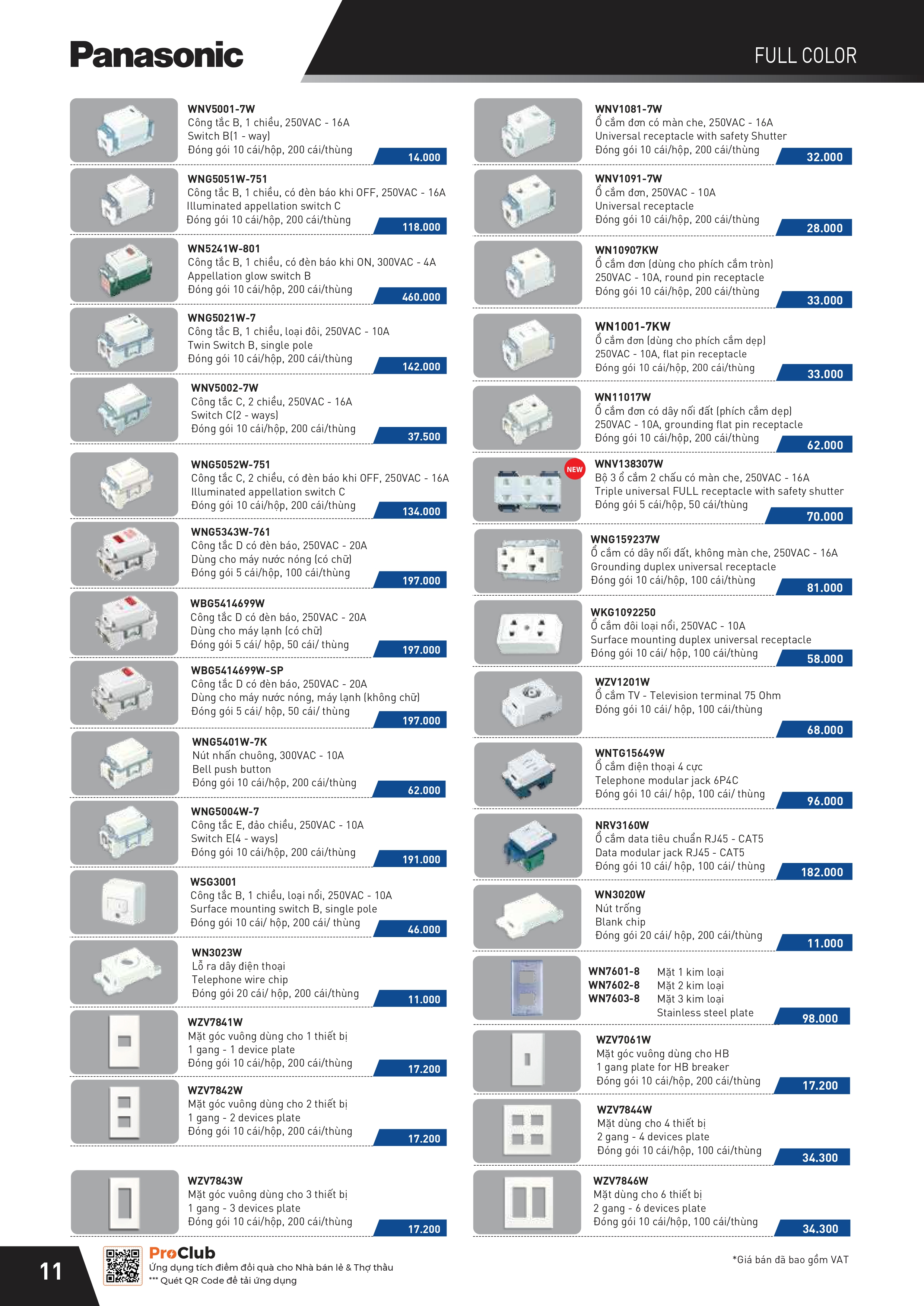 THIẾT BỊ ĐIỆN PANASONIC-NANOCO