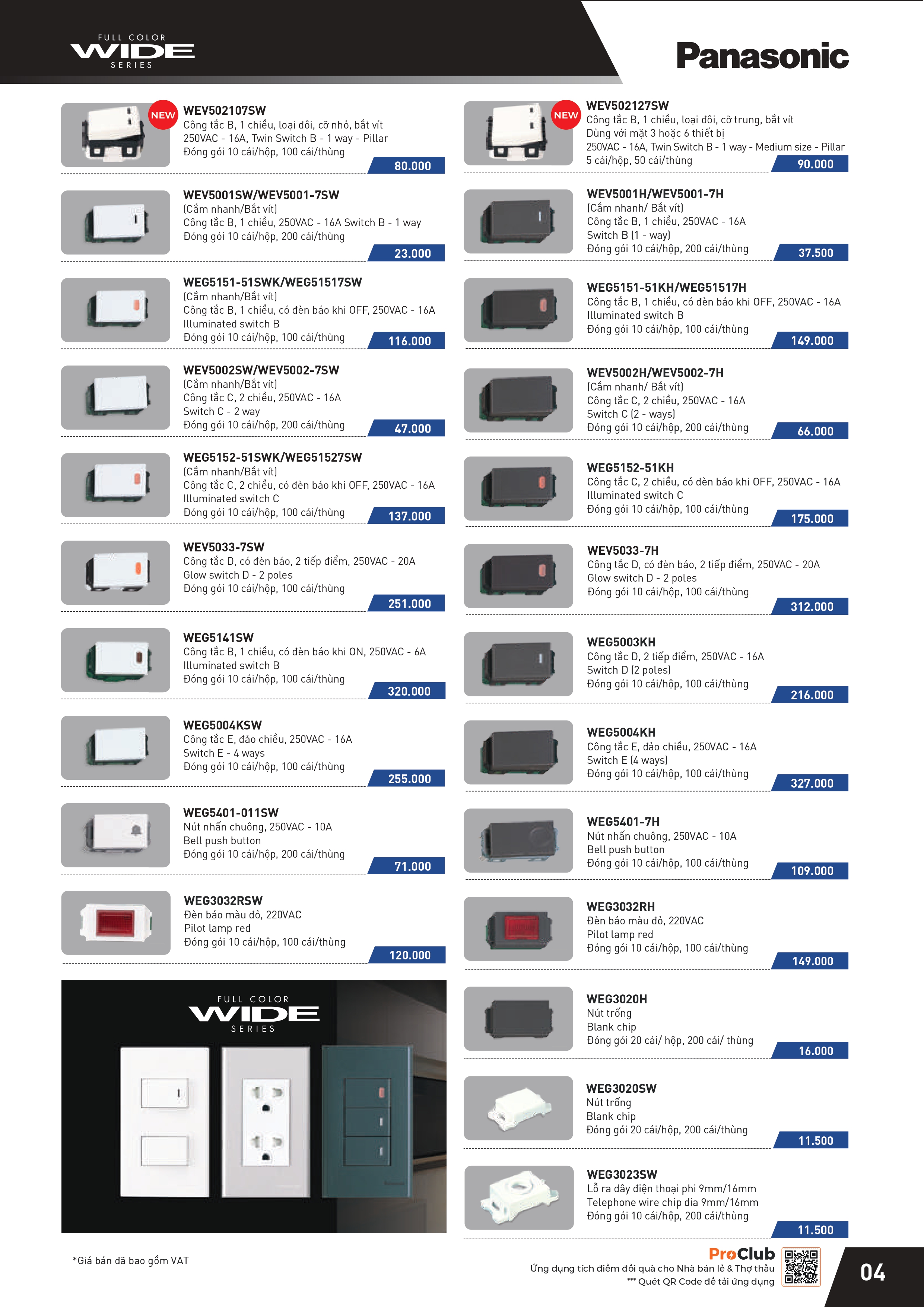 THIẾT BỊ ĐIỆN PANASONIC-NANOCO