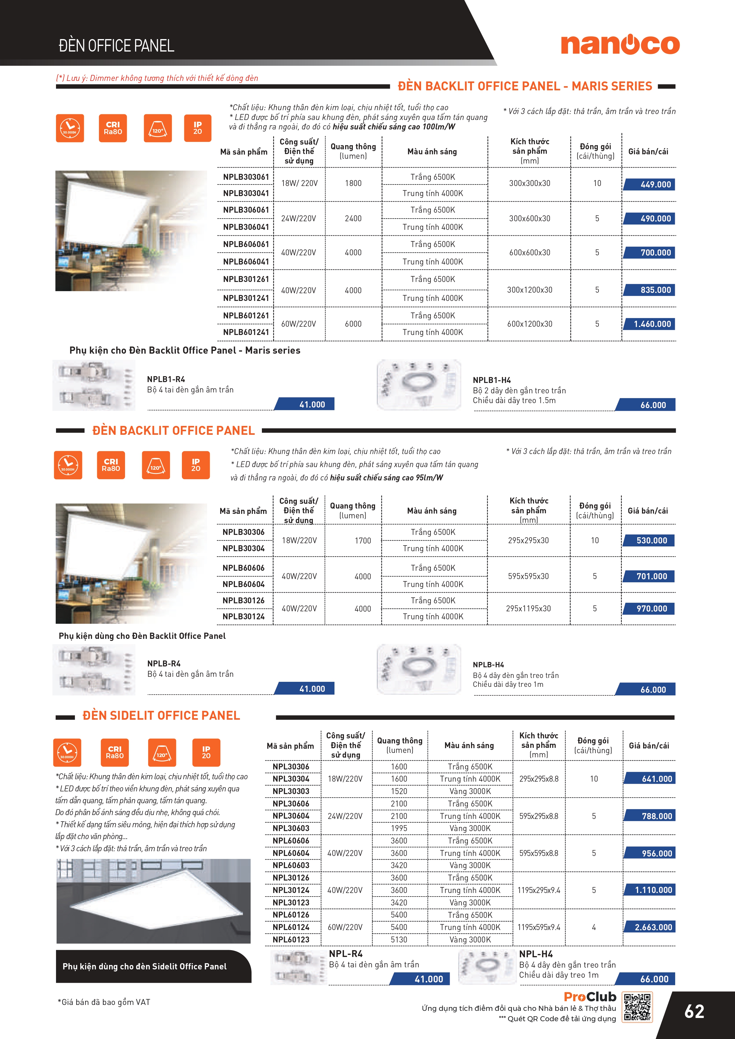 THIẾT BỊ ĐIỆN PANASONIC-NANOCO
