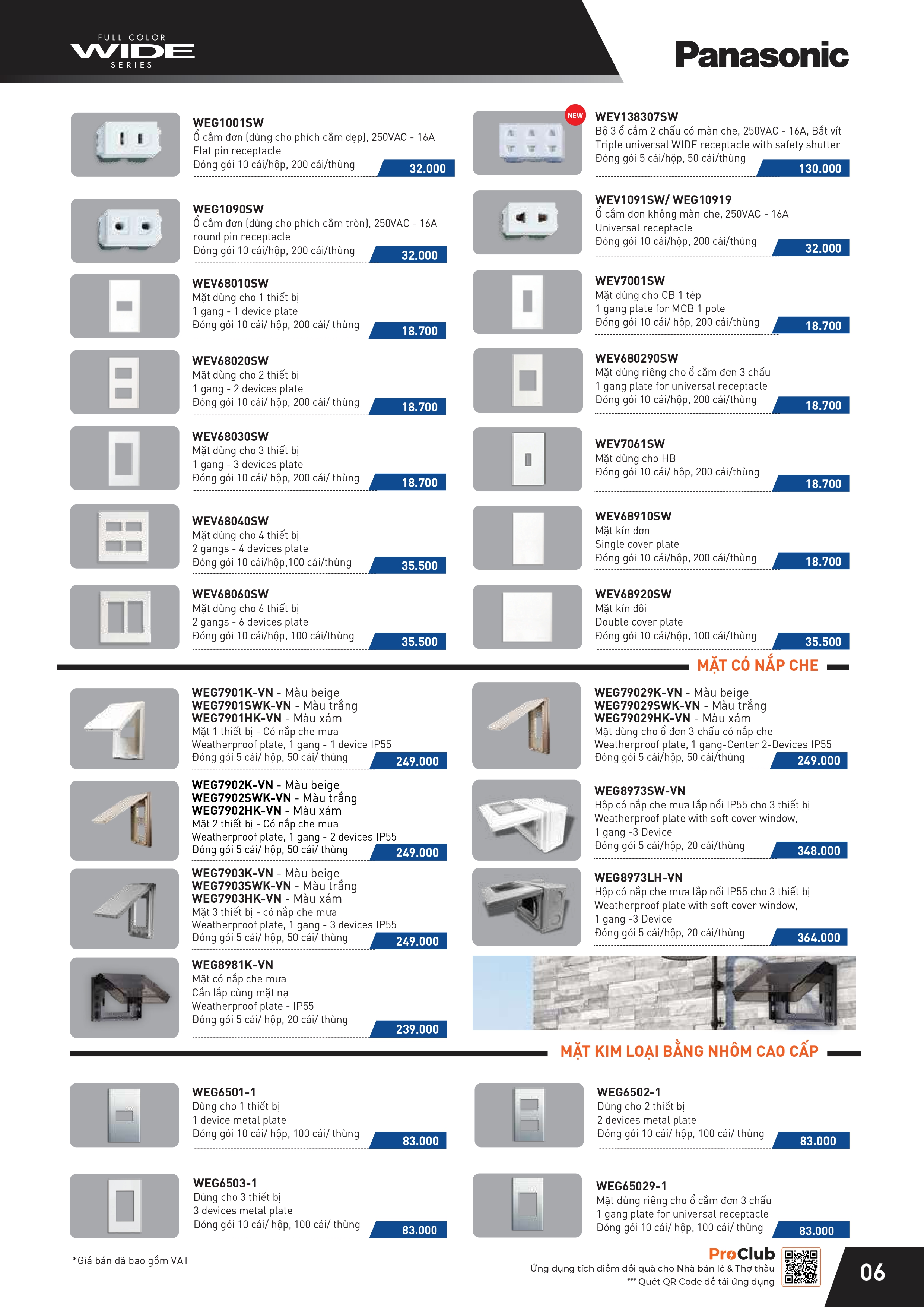THIẾT BỊ ĐIỆN PANASONIC-NANOCO